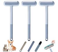3 in 1 Pet Hair Removal Tool-Doggocomfy Pet Hairs Remover-4-in-1 Reusable,Washable,Extra Long Handle(with a 6in extension rod),for Couch,Window Screen Cleaning Brush Dog and Cat Hair Remover (3 PCS)
