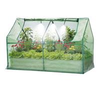 3-in-1 Raised Garden Bed Kit with Greenhouse Cover & Self-Watering - Galvanized Metal Planter Box, Irrigation & Insect Mesh, Outdoor Vegetable & Flower Box - Durable, Beige, 180x90x30cm