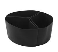 3 In 1 Silicone Slow Cooker Divider Liner, Reusable Leakproof Cooking Insert Dishwasher Safe Multi Compartment Kitchen Cookware Accessory (Black)