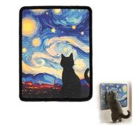 3-in-1 Sisal Cat Scratcher Mat Wall Mounted - Furniture Protector for Couch Corner & Floor, Anti-Slip Scratch Pad with Residue-Free Tape, Durable Agave Fiber Art Rug (B)