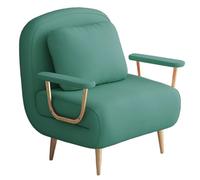 3 In 1 Sofá Cama 1 Plaza Franela Ergonomía Sofá Cama Individual Respaldo Ajustable En 6 Posiciones Sofás De Salón Con Asiento De Esponja De Alta Densidad Para Oficina Dormitorio Salón(Green,190*82*32c