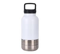 3-in-1 Stainless Steel Dog Water Bottle - Insulated Pet Hydration System with Detachable Food Bowl, Leakproof Portable Travel Drinking Cup | Large Capacity 1520ml Puppy Outdoor Walking Hiking Camping