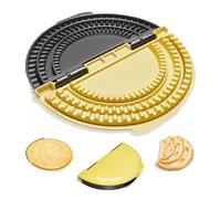 3-in-1 Tortilla-Siegelgerät (10+8+6 Zoll) Abnehmbares Siegelgerät | Auslaufsicheres Design | Spülmaschinenfest | Geeignet für Burritos, Pfannkuchen, Knödel (gelb-schwarz)