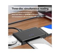 3 in 1 USB 3.0 to IDE Adapter 2.5/3.5in HDD, SSD Optical Drives Data Transfer Converter for Laptop Desktop US Plug