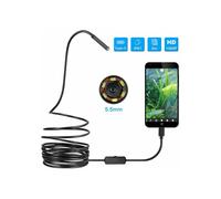 3-in-1 USB Endoscope, 55mm Ultra-thin Waterproof Inspection Camera for Android PC, 5m with LED Light VHV