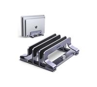 3-in-1 Vertical Laptop Stand with Triple Slots, Adjustable Desktop Laptop Holder, Compatible with