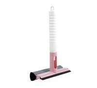 3-in-1 Window Cleaning Brush & Squeegee - Double-Sided Glass Wiper for Bathroom Mirrors & Windows Pink 32x19cm - Efficient Cleaning Tool for Streak-Free Shine