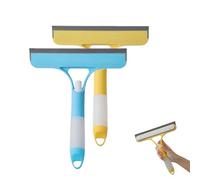 3 in 1 Window Cleaning Scraper, 3 in 1 Window Cleaner Squeegee, Mirror Squeegee with Sprayer for Glass Doors for Windows Glass, Mirrors (2pcs*A)