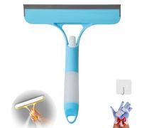 3 in 1 Window Cleaning Scraper with Spray,2025 New Multi-Function Squeegee Tool for Shower Glass,Squeegee and Scrubber with Spray, for Windows, Walls,Car Windshields, Bathrooms, Kitchens (Blue)