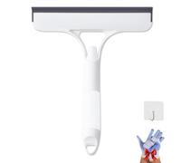 3 in 1 Window Cleaning Scraper with Spray,2025 New Multi-Function Squeegee Tool for Shower Glass,Squeegee and Scrubber with Spray, for Windows, Walls,Car Windshields, Bathrooms, Kitchens (White)