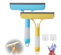 3 in 1 Window Cleaning Scraper with Spray,2025 New Multi-Function Squeegee Tool for Shower Glass,Squeegee and Scrubber with Spray, for Windows, Walls,Car Windshields, Bathrooms, Kitchens (MixB*2PCS)
