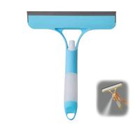 3 in 1 Window Cleaning Scraper with Spray Bottle 3 in 1 Multi-Function Scraper, Cleaner & Scrubber for Car Windows, Home, Shower Doors & Mirrors (Blue)