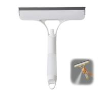 3 in 1 Window Cleaning Scraper with Spray Bottle 3 in 1 Multi-Function Scraper, Cleaner & Scrubber for Car Windows, Home, Shower Doors & Mirrors (White)