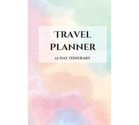 3-in-One 12 Day Travel Planner and Journal, Travel Notes, Itinerary Planner, Budget Planner, Pastel Tie-Dye Cover, Travel Accessories, Travel Gift, ... for Men, Passport Accessory, Travel Journal