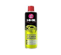 3-IN-ONE Desengrasante - 500 ml en spray desengrasante de limpieza profunda, elimina aceite, grasa, suciedad y suciedad de motores, cadenas, superficies, herramientas y equipos, funciona en contacto con acción de espuma cítrica