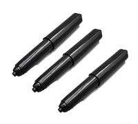 3 insertos de husillo de papel higiénico para baño con longitud accionada por resorte flexibilidad entre 106 mm y 160 mm (negro, 3 piezas)