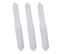 3 insertos de repuesto de husillo de núcleo de rollo de plástico con diseño con resorte para aplicaciones estándar de rollo de papel higiénico (blanco 3 piezas)