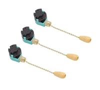 3 Interruptores de Cadena de Tracción, Interruptor de Luz de Ventilador de Techo, 3 Velocidades, 4 Cables para Lámpara de Techo, Lámpara de Ventilador, Lámpara de Pared (Oro)
