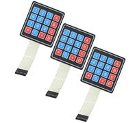 3 interruptores de membrana de 4 x 4, 16 teclas de matriz de teclado, interruptor de control de teclado, piezas industriales