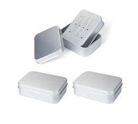 3 jaboneras de aluminio, jabonera con malla de drenaje, jabonera impermeable para viajes, jabonera cuadrada con red de drenaje, jabonera escurrible (plata)