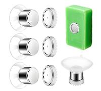 3 jaboneros magnéticos, jaboneros magnéticos, con imán de jabón, fijación sólida, soporte de jabones de ducha sin taladrar, de acero inoxidable para baño y cocina