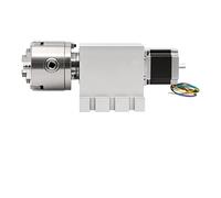 3 Jaw 80 mm CNC Cabezal divisoria del 4º Eje/Axis de rotación/Kit de eje de eje NEMA23 Gap Gapless Armonic Boxe + TailStock