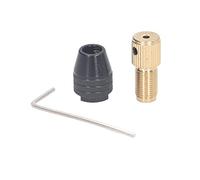 3 Jaw Drill Chuck Colleta autostrolante | Rango de sujeción de 0.3-3.4 mm para simulacros micro eléctricos/pulido/molienda | Varilla de extensión de latón y llave hexagonal (2.35mm Hole)