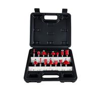 3. Juego de cortadores de vástago de grado profesional de 1/4 pulgadas para carpintería de múltiples cuchillas para enrutadores eléctricos y tallado, juego de brocas para carpintería