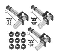 3 Juegos Accesorio de Bomba Horizontal 2 Toneladas | Kit Clips de Bomba, Ruedas Aplicables y Asa Frontal, Acero y Silicona, Negro, Repuesto para 2,5 Toneladas
