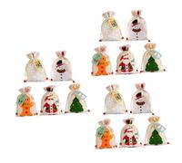 3 Juegos Bolsa De Dulces De Navidad Bolsa De Embalaje De Cumpleaños Bolsas De Navidad Con Cordón Pequeñas Bolsas De Dulces Bolsa De Dulces De Cumpleaños Bolsitas Tela 5 Piezas * 3 FRCOLOR