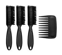 3 juegos de cepillos para decolorar, 1 peine, cepillo de limpieza de manicura, cepillo de barba, cepillo fino para cortar el cabello, cerdas suaves, cepillo para polvo adecuado para limpieza, belleza