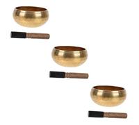 3 juegos de cuencos con sonido de Buda, cuencos de canto hechos a mano en Nepal, mazo, meditación, cuenco tibetano, cuenco de curación con sonido, cuenco de canto de Buda, cuenco de oración, palo d