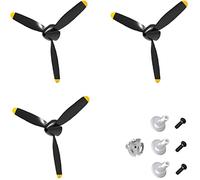 3 juegos de hélice de 3 cuchillas con protectores de hélice y un adaptador para avión VOLANTEXRC 761-11 761-12 761-13 P40 BF109
