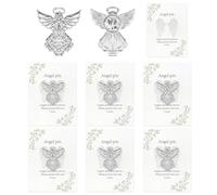 3 juegos de pines de ángel de color plateado con 3 tarjetas de poema de ángel, insignias de ángel, broche de ángel, regalos de confirmación, regalos católicos para hombres y mujeres, traje de esmoquin