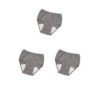 3 juegos de ropa interior suave para incontinencia para hombres para dormir mucho tiempo conduciendo adulto gris claro M, M 150CC