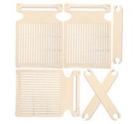 3 Juegos Kit de Tejido Telar de Madera y Lanzaderas | Superficie Pulida Rebabas, Bordes Redondeados, Diseño Ligero, Adecuado para Talleres y Aulas