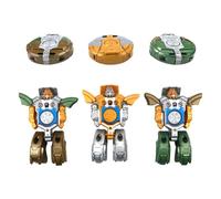 3 Juguetes Transformables Robot Fidget Spinner, 2 En 1 Juguete Transformers Spinner para Dedo, Punta De Dedo Deformable, Mini Robot Fidget Juguete para Niños & Adultos