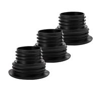 3 juntas de tubo de drenaje desodorante para tubo de drenaje, manguera duradera, silicona, anillo impermeable, conector de tubo para lavadora, cocina, baño (negro)