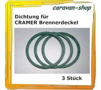 3 juntas para hornillo de gas Cramer de 1,5 mm de grosor, quemador de acero inoxidable, Dometic