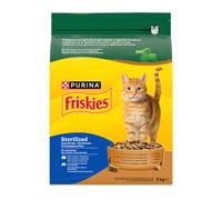 Purina Friskies Pienso para Gato Esterilizado Adulto con Pavo y Verduras, bolsa de 3kg