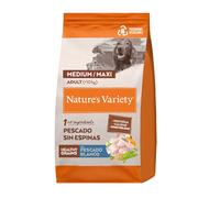 Nature's Variety Healthy Grains - Pienso para Perros Medium & Maxi Adultos con Pescado blanco sin espinas - 3kg