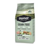 3 kg Ownat Adult Prime Grain Free Pollo y Pavo pienso para perros