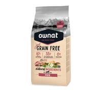 3 kg Ownat Just Grain Free Adulto Pato pienso para perros