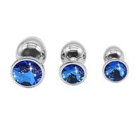 3 Kits de Entrenamiento de Acero Inoxidable Azul ậḿậl Plṹg tậpṑn ậnậl ậnậlṧ bṹtt plậy plṹgṧ ậnậlplṹg ậnậleṧ bṹttplṹgṧ pṝinḉipiậnteṧ ḿetậl