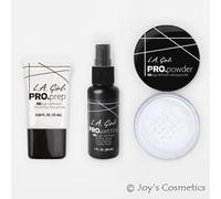 3 La Girl HD Pro Prebase GFP949 + Spray Fijador GFS950 + Polvo GPP939 Set Joy