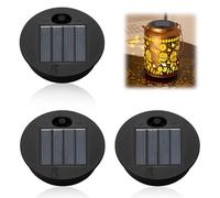 3 lámparas solares de repuesto para linternas exteriores, 7 cm luz solar replace, blanco cálido, IP55, panel solar LED, para linterna solar, decoración de jardín [clase energética A]