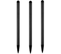 3 lápices capacitivos negros para pantallas táctiles, bolígrafo universal de punta fina para teléfono/iPad/Samsung/Android/tablet y otras pantallas táctiles, lápiz capacitivo de alta precisión para