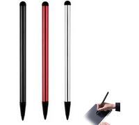 3 lápices capacitivos para pantallas táctiles, lápiz capacitivo universal 3 en 1 de alta sensibilidad y lápiz para iPad, bolígrafo compacto y ligero para todos los dispositivos de pantalla táctil