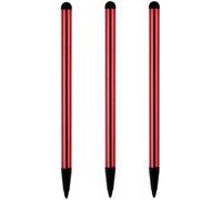 3 lápices capacitivos rojos para pantallas táctiles, lápiz universal de punta fina para teléfono, tableta y otras pantallas táctiles, lápiz capacitivo de precisión para todos los dispositivos de