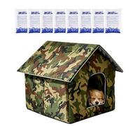 3-Layer Cooling Cat House For Summer - Foldable Insulated Pet Shelter with
